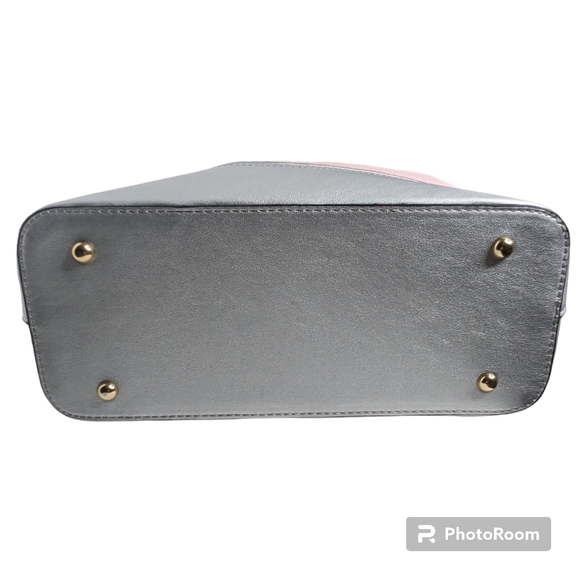 MKF Collection Vegan Leather Magnolia Women’s Hobo Bag Pink Silver - Picture 3 of 16